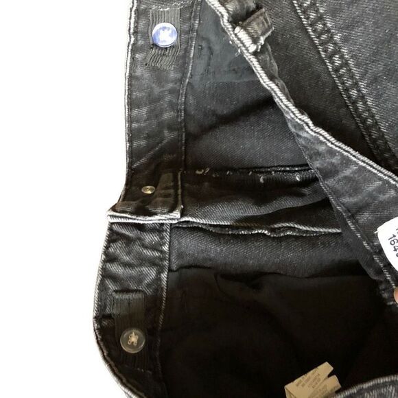 Denim Co. Teen's Black rhinestone Denim Button Fly Mini Skirt Size 7 - Picture 8 of 15